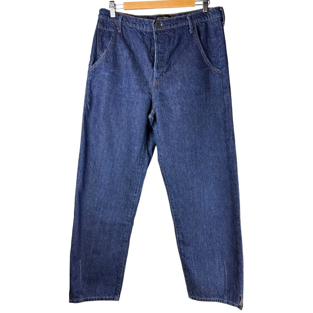 Banana Republic Premium Denim High-Rise Relaxed Taper Button Fly Mens Jeans 30W